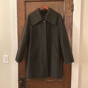 Hilary Radley Boiled Wool Car Coat with removable lining - size 10